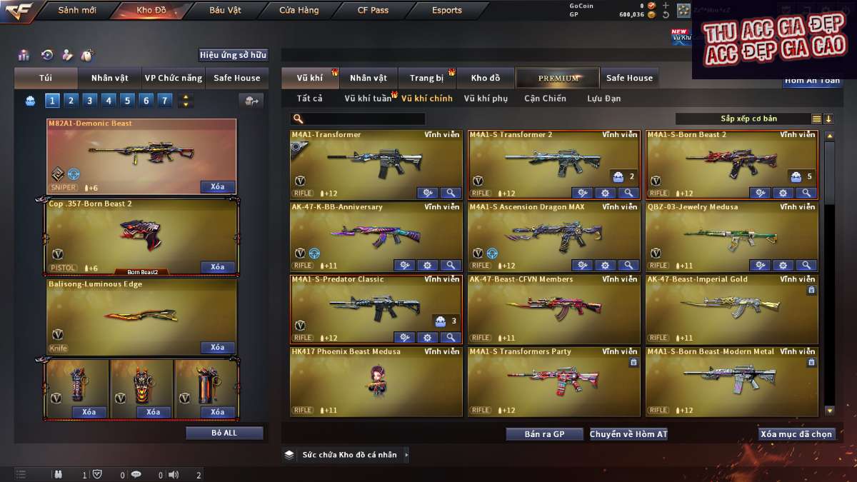 shop acc cf uy tin gia re